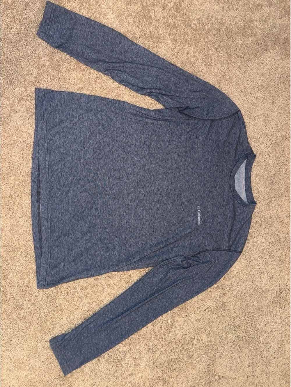 Columbia Men's Long Sleeve Performance Shirt Blue Heather Size M